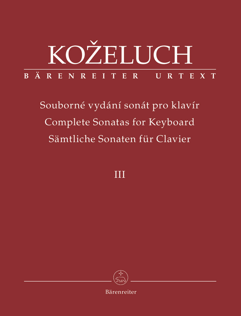Kozeluch Complete Sonatas for Keyboard III -Sonatas 25-37-