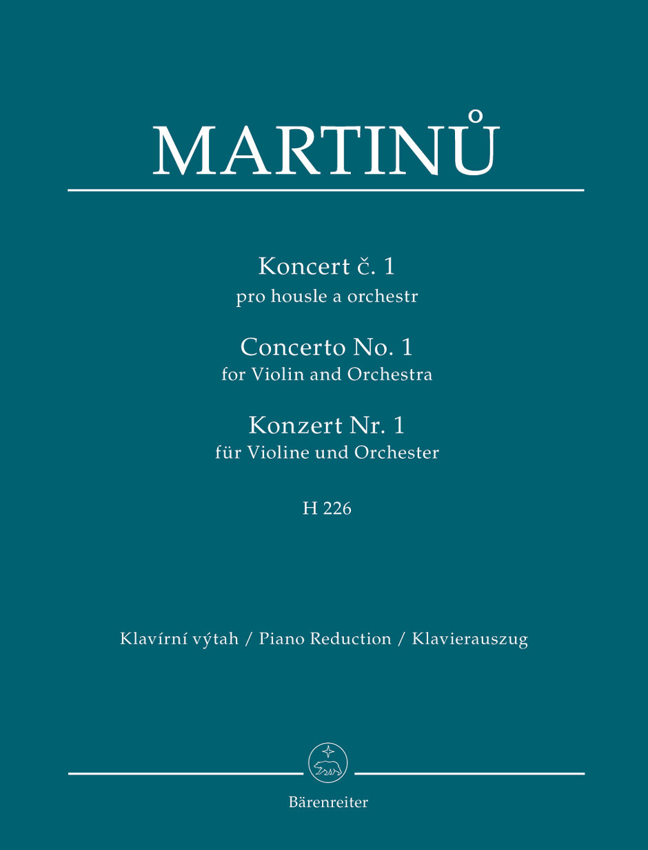 Martinu Concerto for Violin and Orchestra Nr. 1 H 226