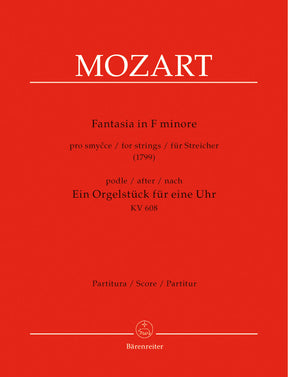 Mozart Fantasia F minor for strings (1799) (nach "Ein Orgelstück für eine Uhr KV 608")