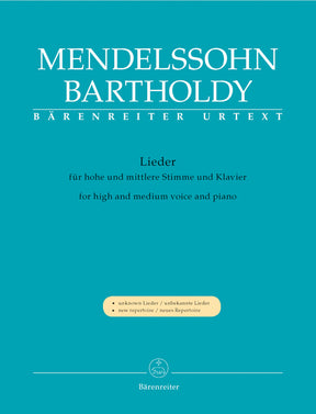 Mendelssohn Lieder -for high and medium voice and piano-
