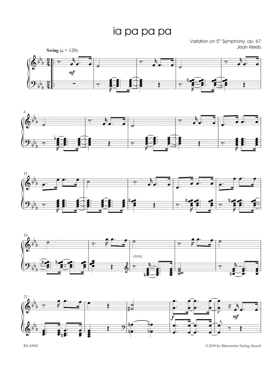 Beethoven goes Jazz for Klavier