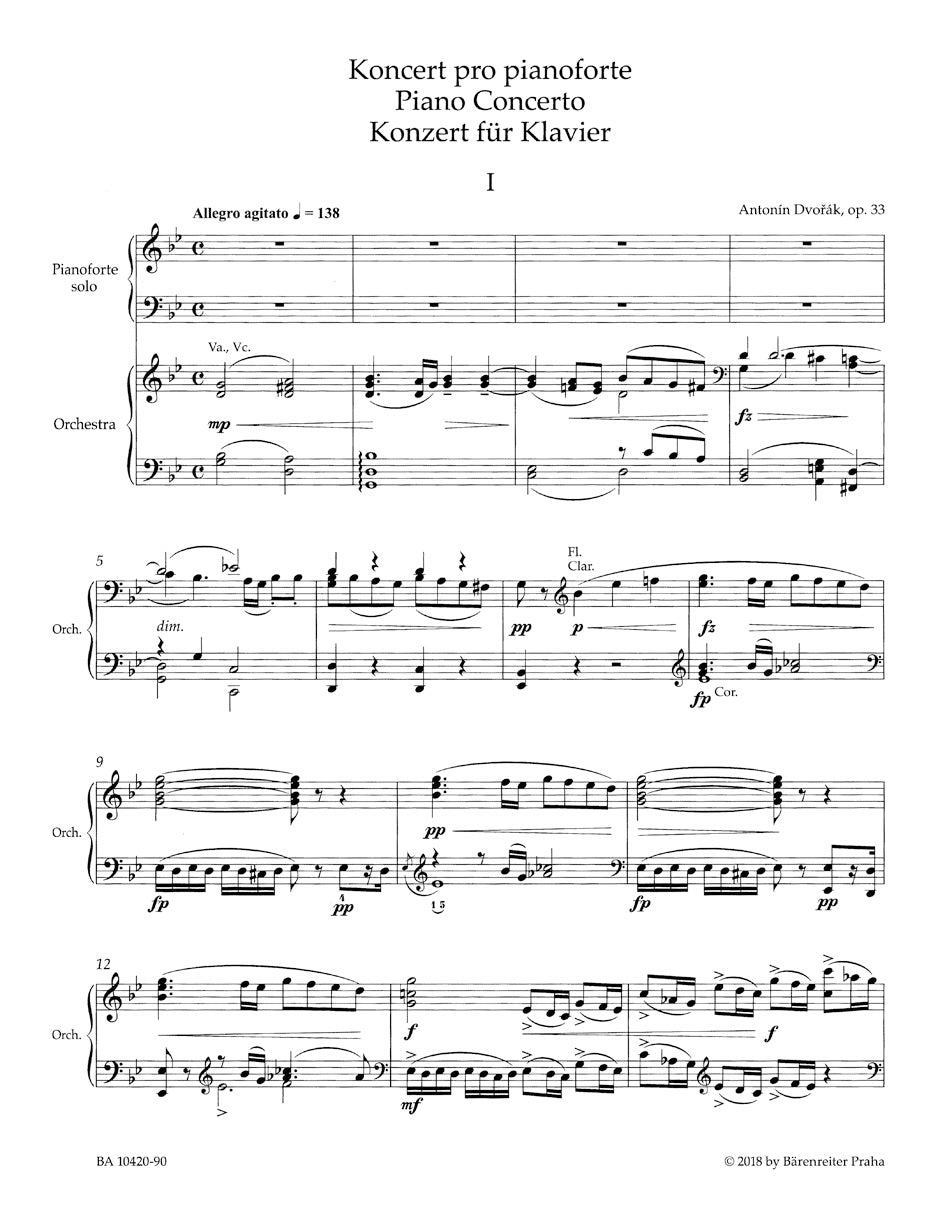 Dvorak Konzert für Klavier und Orchester g-Moll op. 33 B 63