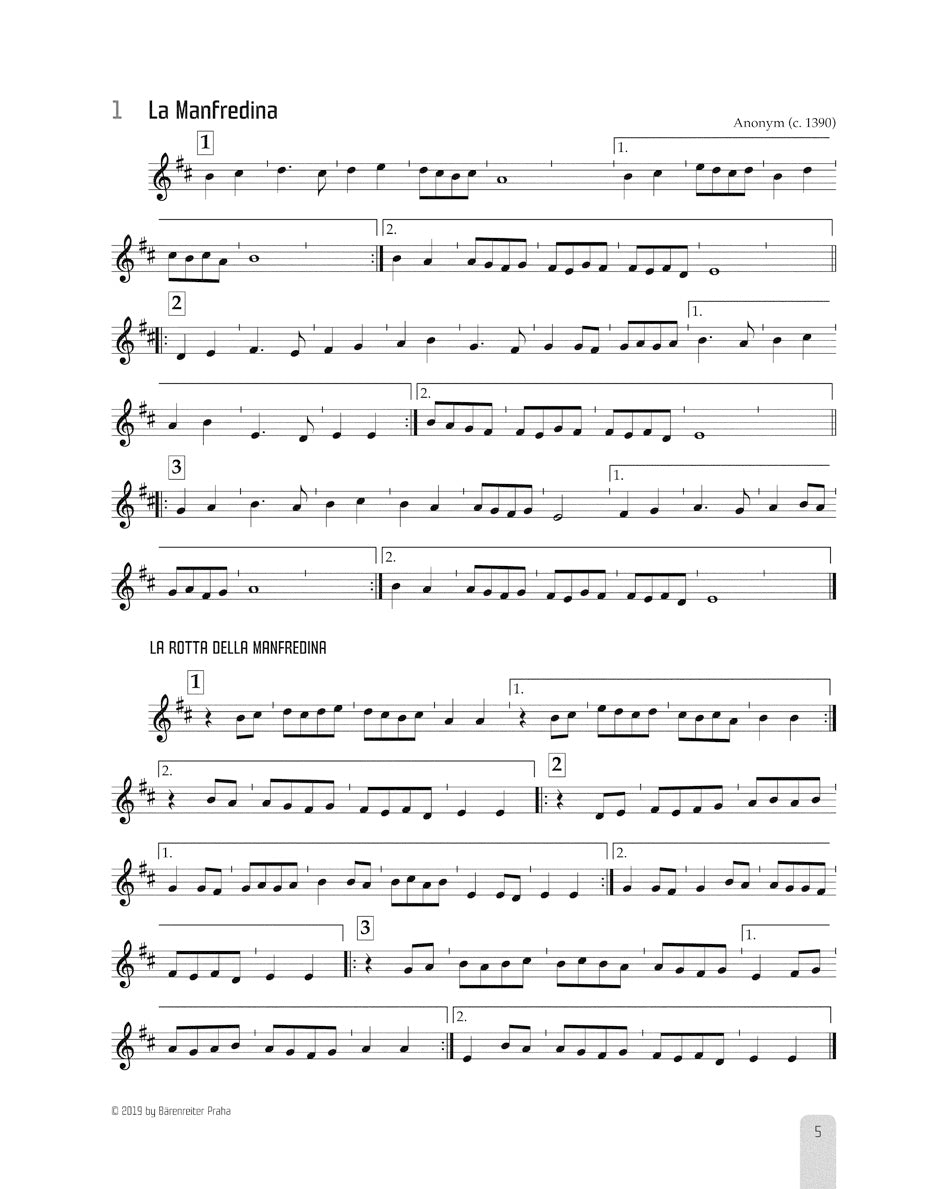 A Journey from the Middle Ages to the Present Day -A Collection of Compositions for Descant Recorder-