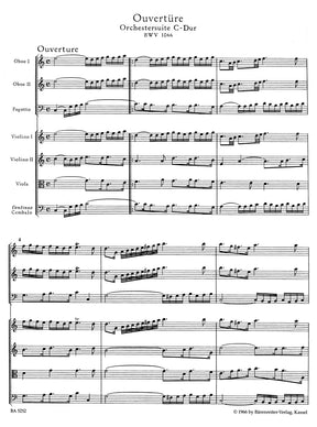 Bach Orchestral Suite (Overture) C major BWV 1066 Full Score