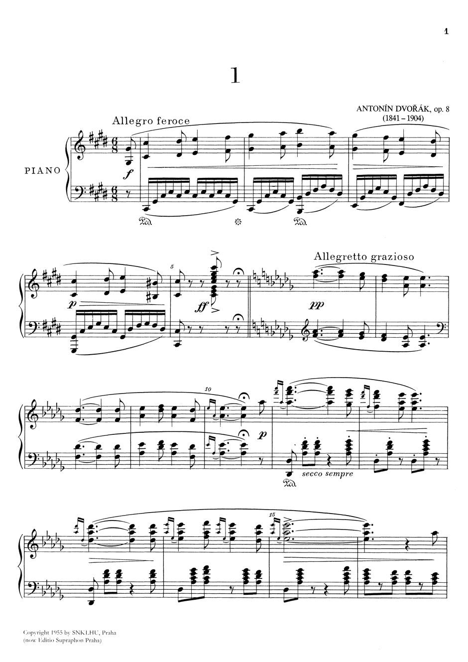 Dvorak Silhouetten op. 8 -12 Klavierstücke-
