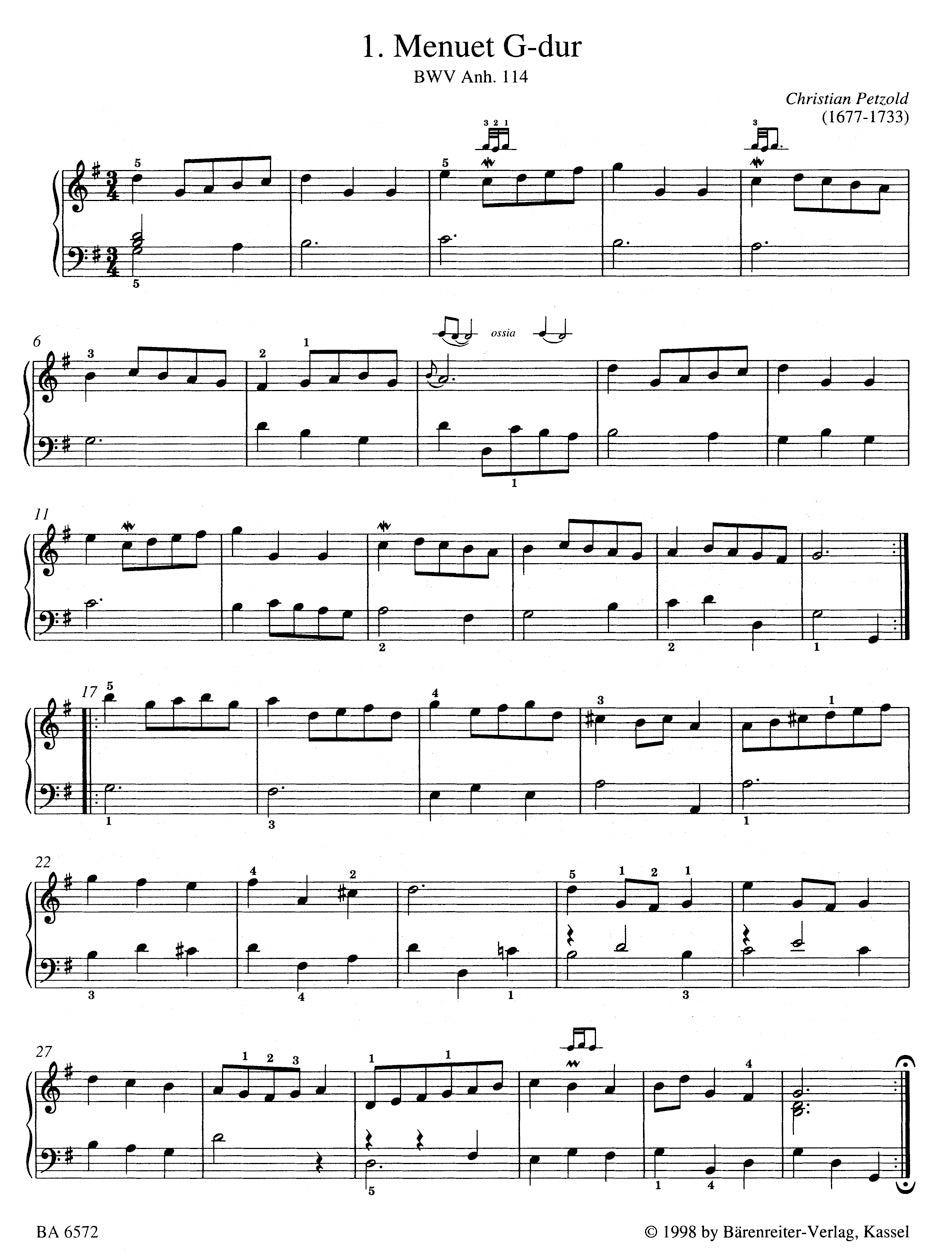 Bach Easy Piano Pieces and Dances