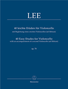 Lee 40 Easy Etudes for Violoncello with an Accompaniment of a 2nd Violoncello (ad lib.) op. 70