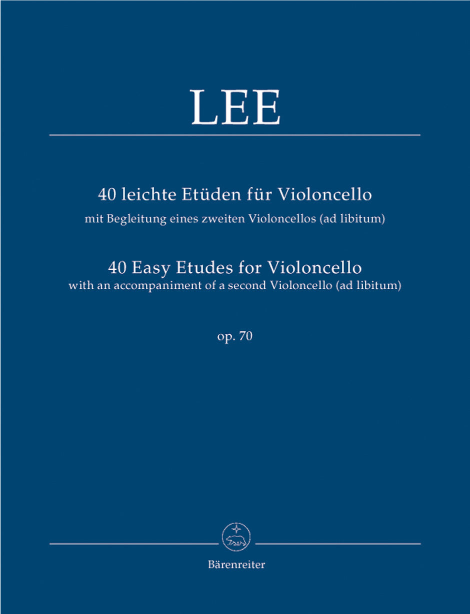 Lee 40 Easy Etudes for Violoncello with an Accompaniment of a 2nd Violoncello (ad lib.) op. 70