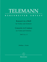 Telemann Concerto for Violin and Orchestra E minor TWV 51:e3