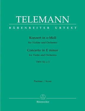 Telemann Concerto for Violin and Orchestra E minor TWV 51:e3