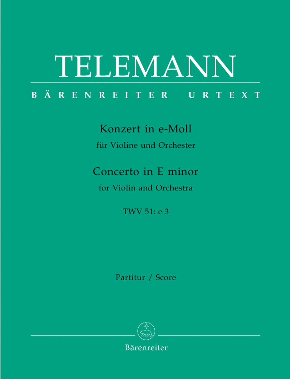 Telemann Concerto for Violin and Orchestra E minor TWV 51:e3