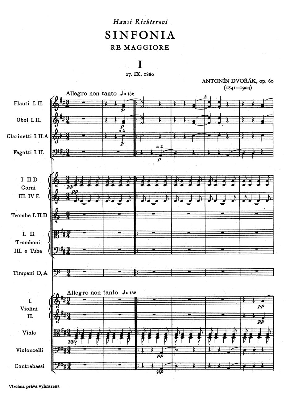 Dvorák Symphonie Nr. 6 D-Dur op. 60
