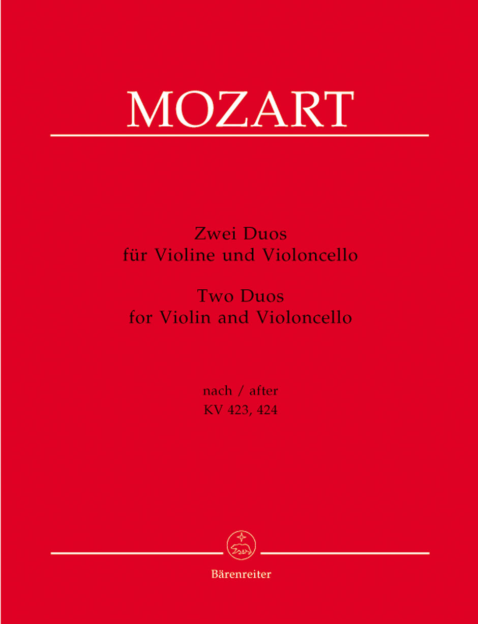 Mozart: 2 Duos for Violin and Violoncello (after Duos for Violin and Viola K 423 and 424)