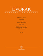 Dvorak Biblical Songs Opus 99 High Voice