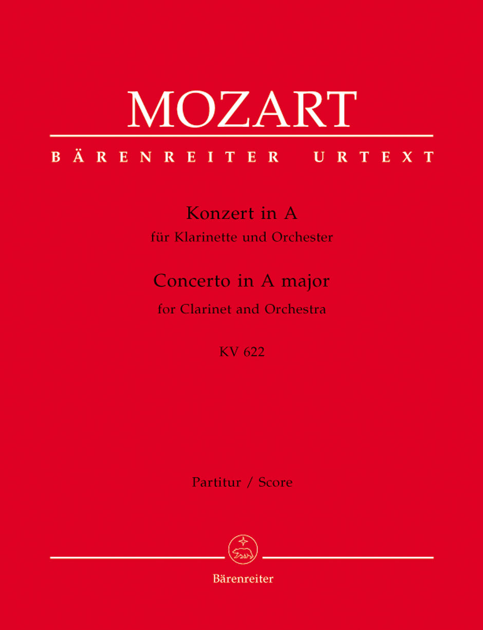Mozart Concerto for Clarinet and Orchestra A major K. 622