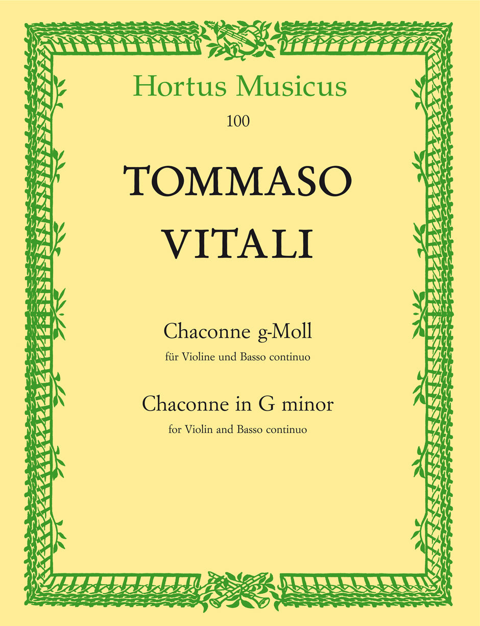 Vitali Chaconne for Violin and Bc G minor