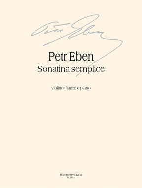 Eben Sonatina semplice -for flute (or violin) and piano