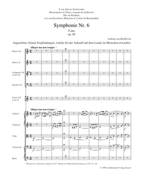 Beethoven Symphony Nr. 6 F major op. 68 "Pastorale" Study Score