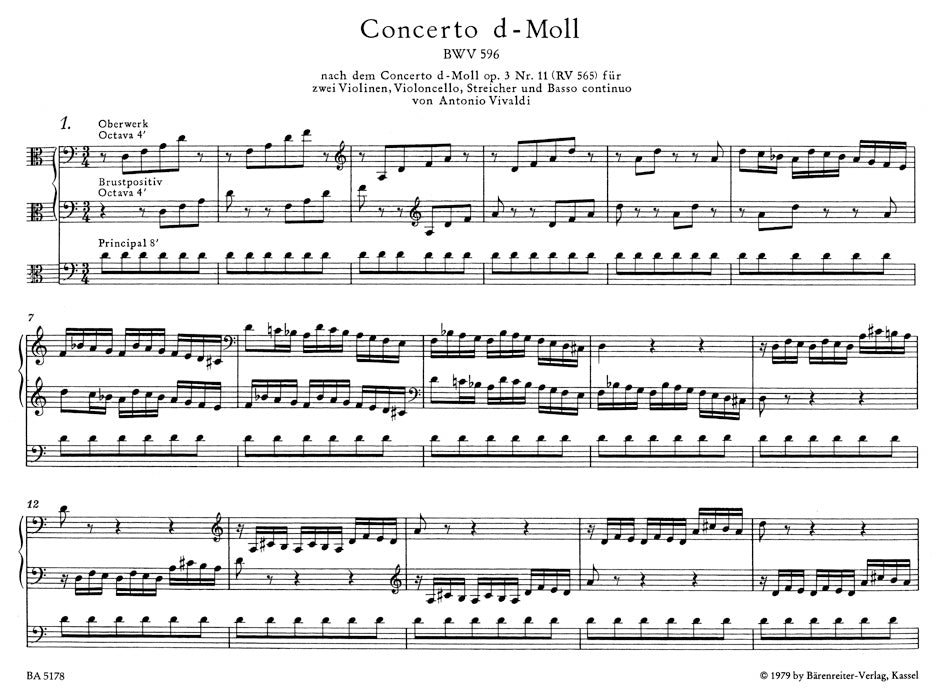 Bach Organ Works, Volume 8 -Arrangements of Works by other Composers-