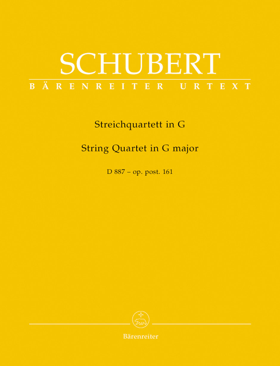 Schubert String Quartet in G major Opus Posthumous 161 D 887