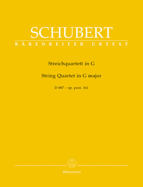 Schubert String Quartet in G major Opus Posthumous 161 D 887