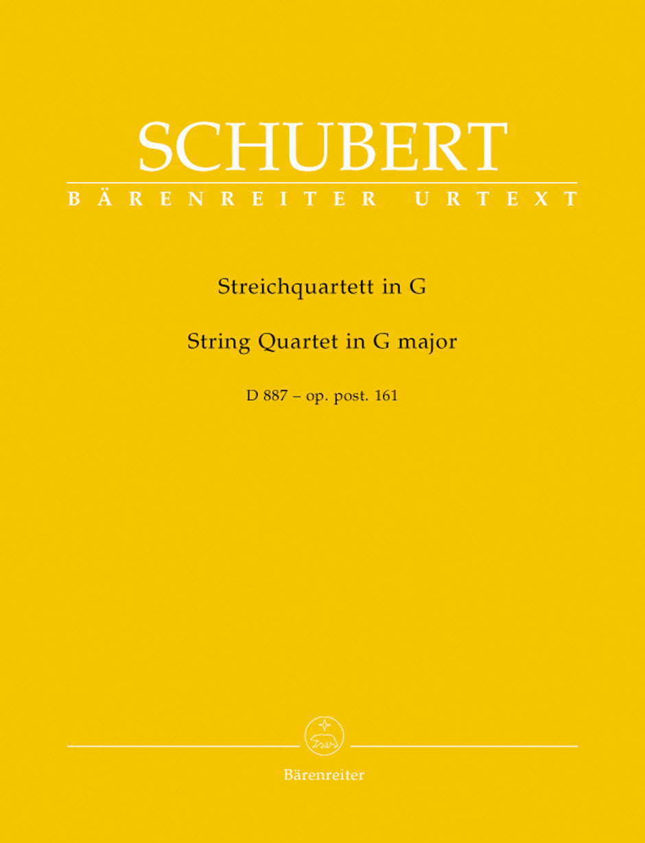 Schubert String Quartet in G major Opus Posthumous 161 D 887