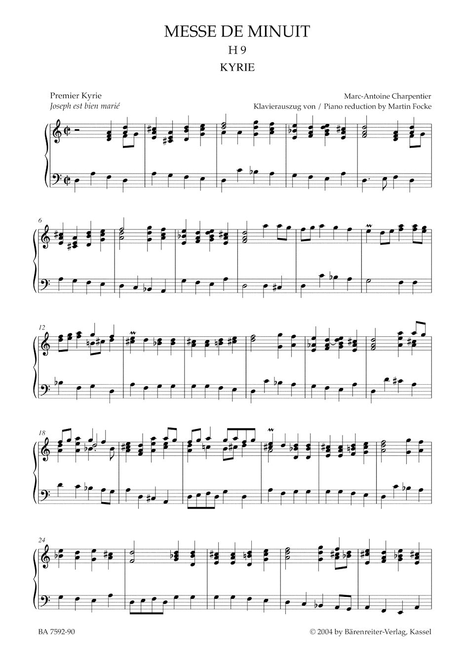 Charpentier Messe de Minuit pour Noel H 9