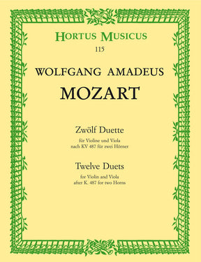 Mozart 12 Duets for Violin and Viola K 487