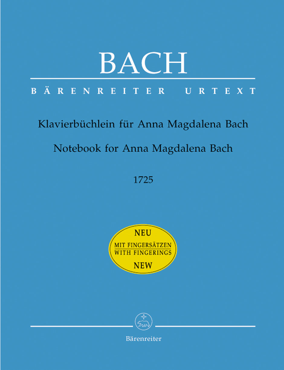 Bach Notebook for Anna Magdalena Bach (1725) with Fingerings