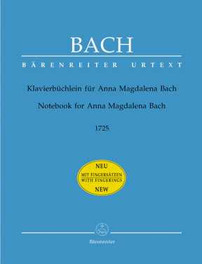 Bach Notebook for Anna Magdalena Bach (1725) with Fingerings