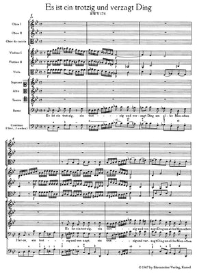 Bach Es ist ein trotzig und verzagt Ding BWV 176 -Cantata for Trinity Sunday- Study Score