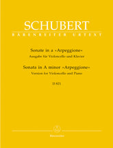 Schubert Sonate a-Moll D 821 "Arpeggione" arranged for Cello and Piano