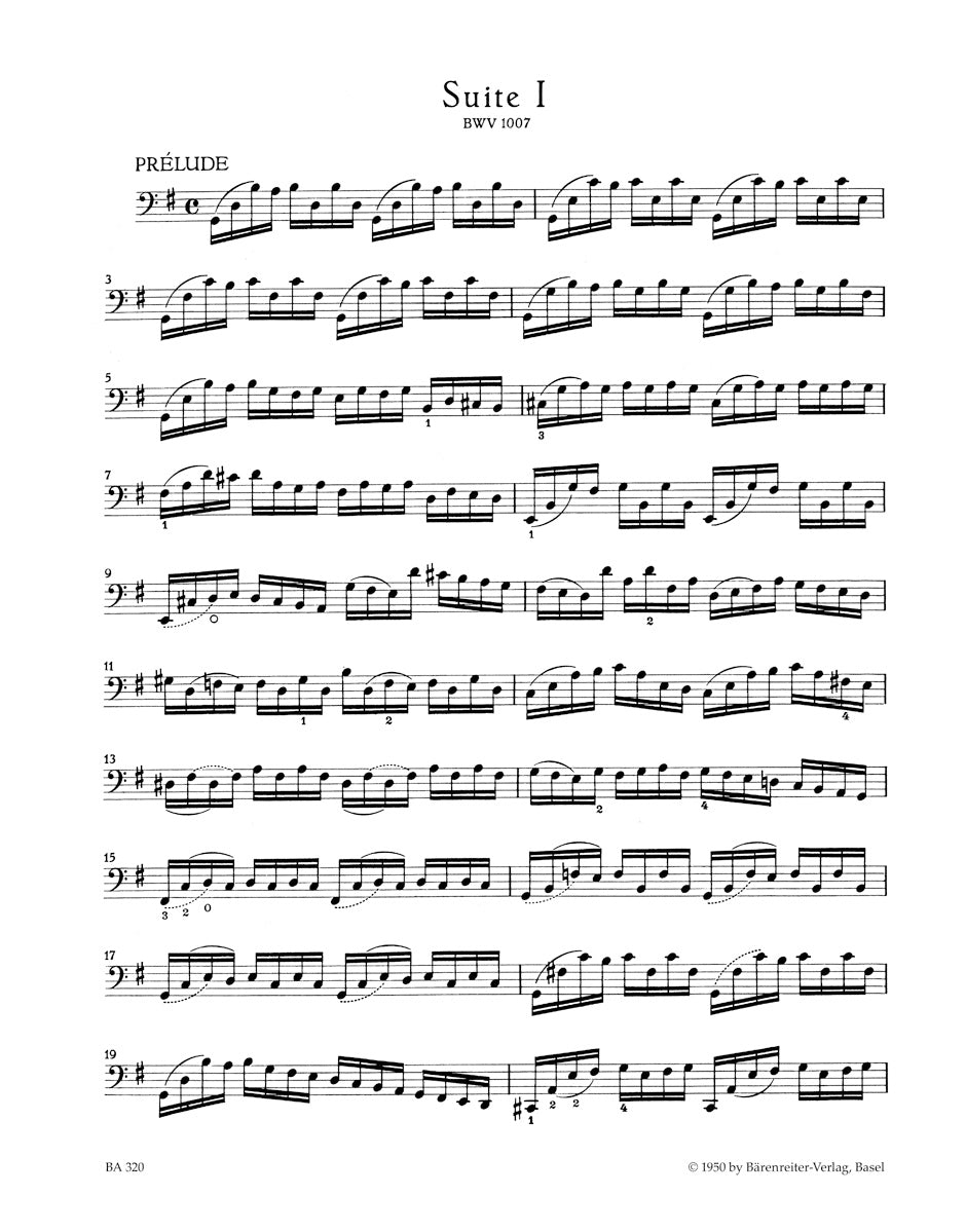 Bach Six Suites for Violoncello solo BWV 1007-1012