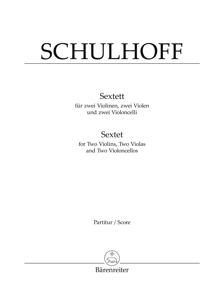Schulhoff Sextet for 2 violins, 2 violas and 2 violoncelli