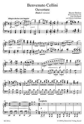 Berlioz Benvenuto Cellini Hol 76 -Opéra comique. Principal Versions Paris 1, Paris 2 and Weimar, mit Beilage: Libretto (englisch/deutsch)-