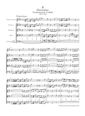 Bach Overture (Orchestral Suite) B minor BWV 1067 Study Score