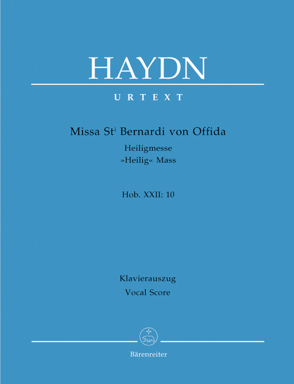 Haydn Missa Sancti Bernardi von Offida  "Heilig-Messe" Vocal Score