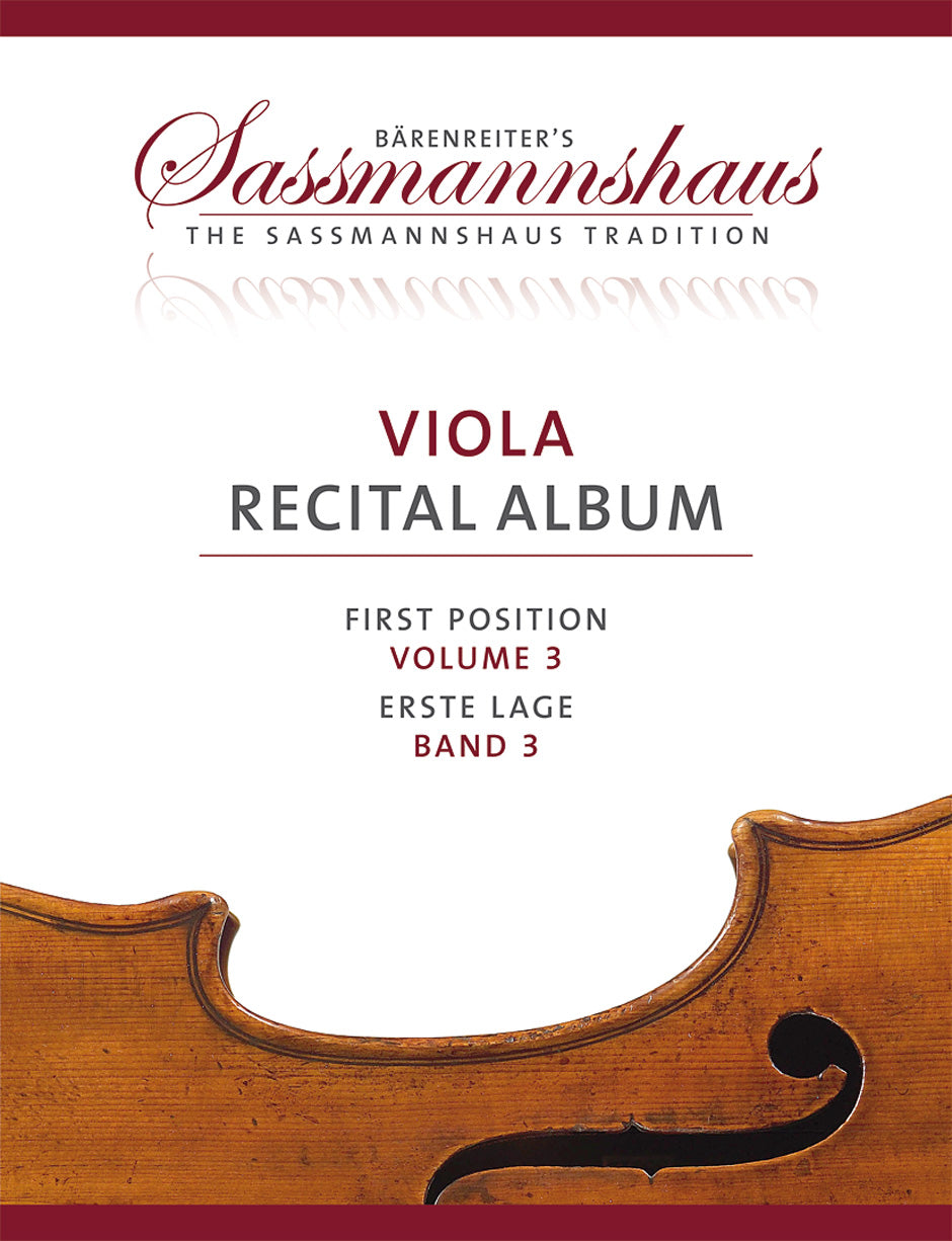 Sassmannshaus Viola Recital Album, Volume 3 -7 Recital Pieces in First Position for Viola and Piano or Two Violas-