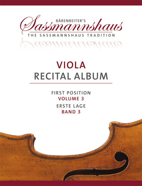 Sassmannshaus Viola Recital Album, Volume 3 -7 Recital Pieces in First Position for Viola and Piano or Two Violas-