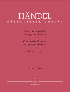 Handel Concerto for Organ and Orchestra G Minor op. 4/1 HWV 289