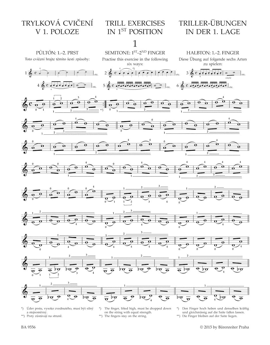 Sevcik Preparatory Trill Studies and the Development of Double-Stopping op. 7