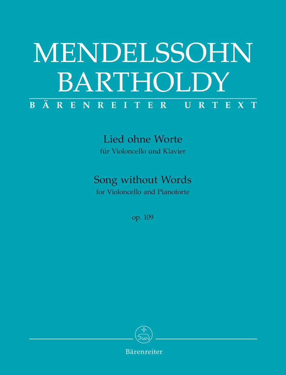 Mendelssohn Song without Words for Violoncello and Pianoforte op. 109