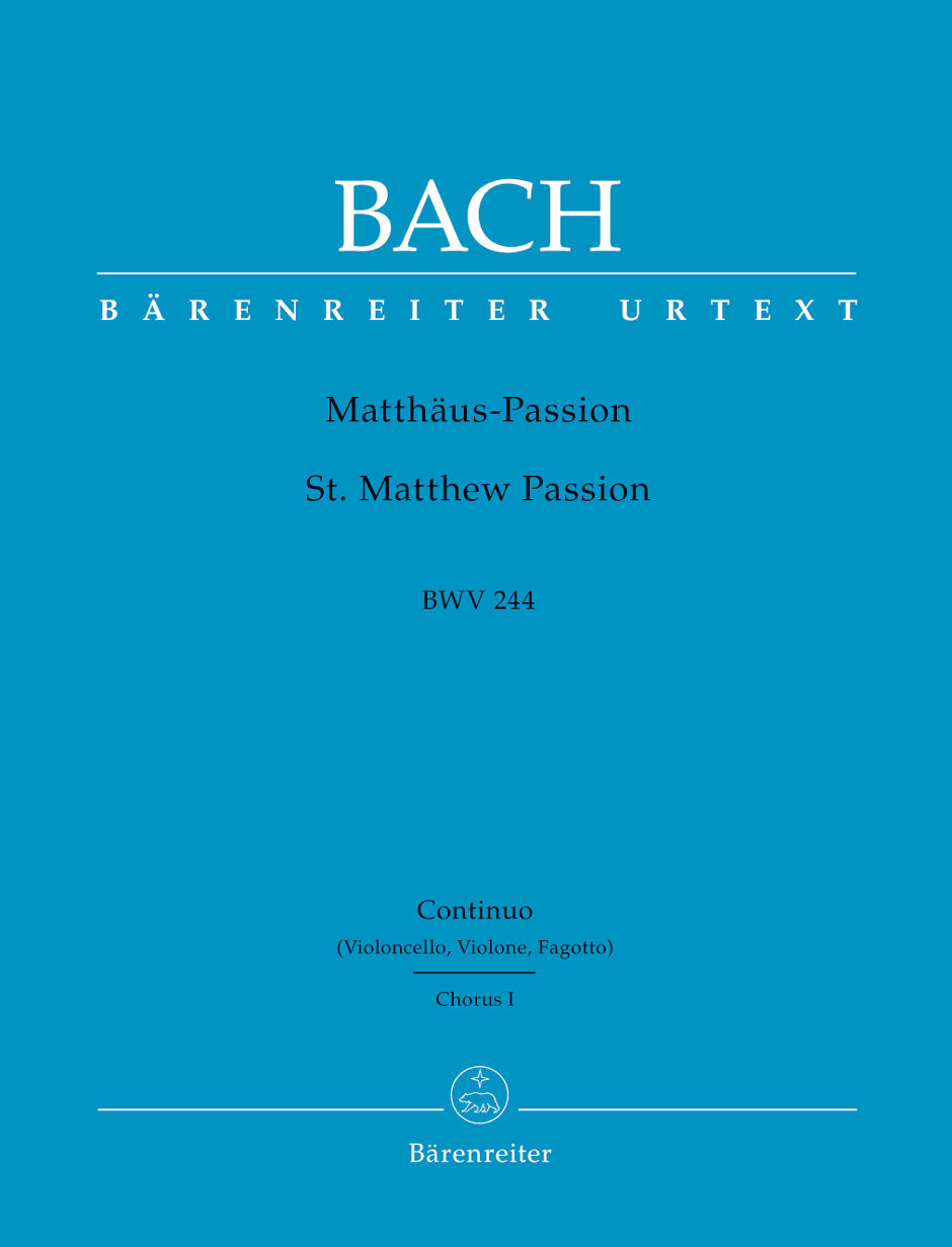 Bach St. Matthew Passion BWV 244 Basso Part