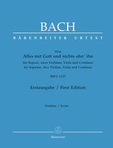 Bach Alles mit Gott und nichts ohn' ihn BWV 1127 -First Edition-
