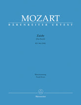 Mozart Zaide K. 344 (336b) "Das Serail" -Vocal Score