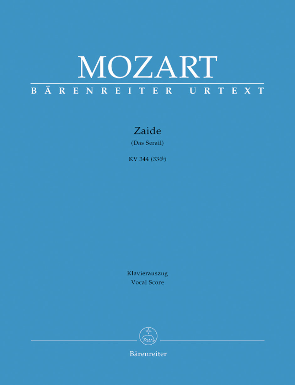 Mozart Zaide K. 344 (336b) "Das Serail" -Vocal Score