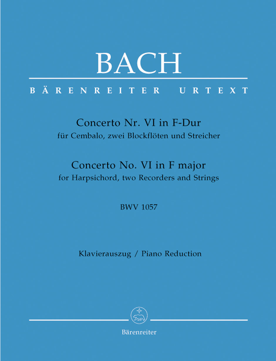 Bach Concerto for Harpsichord, two Recorders and Strings No. 6 F major BWV 1057