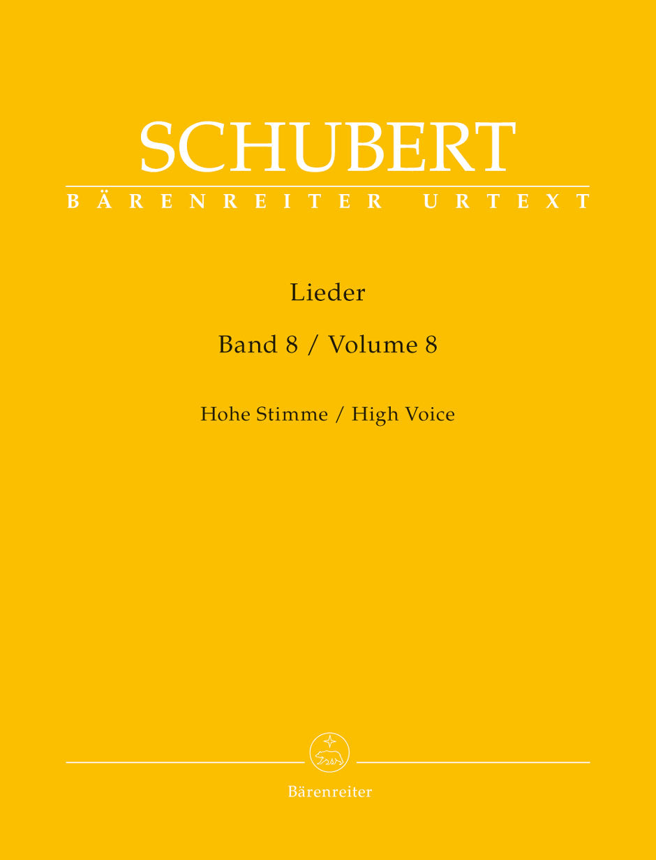Schubert Lieder, Volume 8 (High Voice)