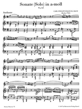 C.P.E. Bach Sonatas for Flute and Basso continuo -Sonatas in A minor Wq 128 and D major Wq 131- (Volume 2)
