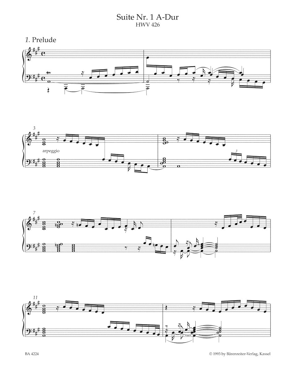 Handel Keyboard Works, Volume 1